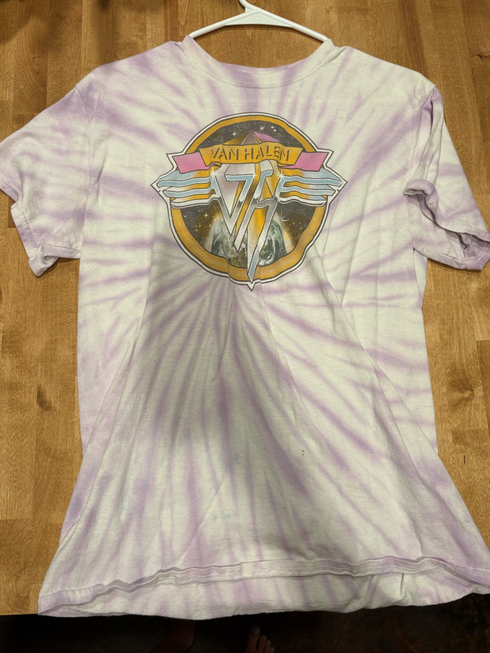 Van Halen purple and white tee
